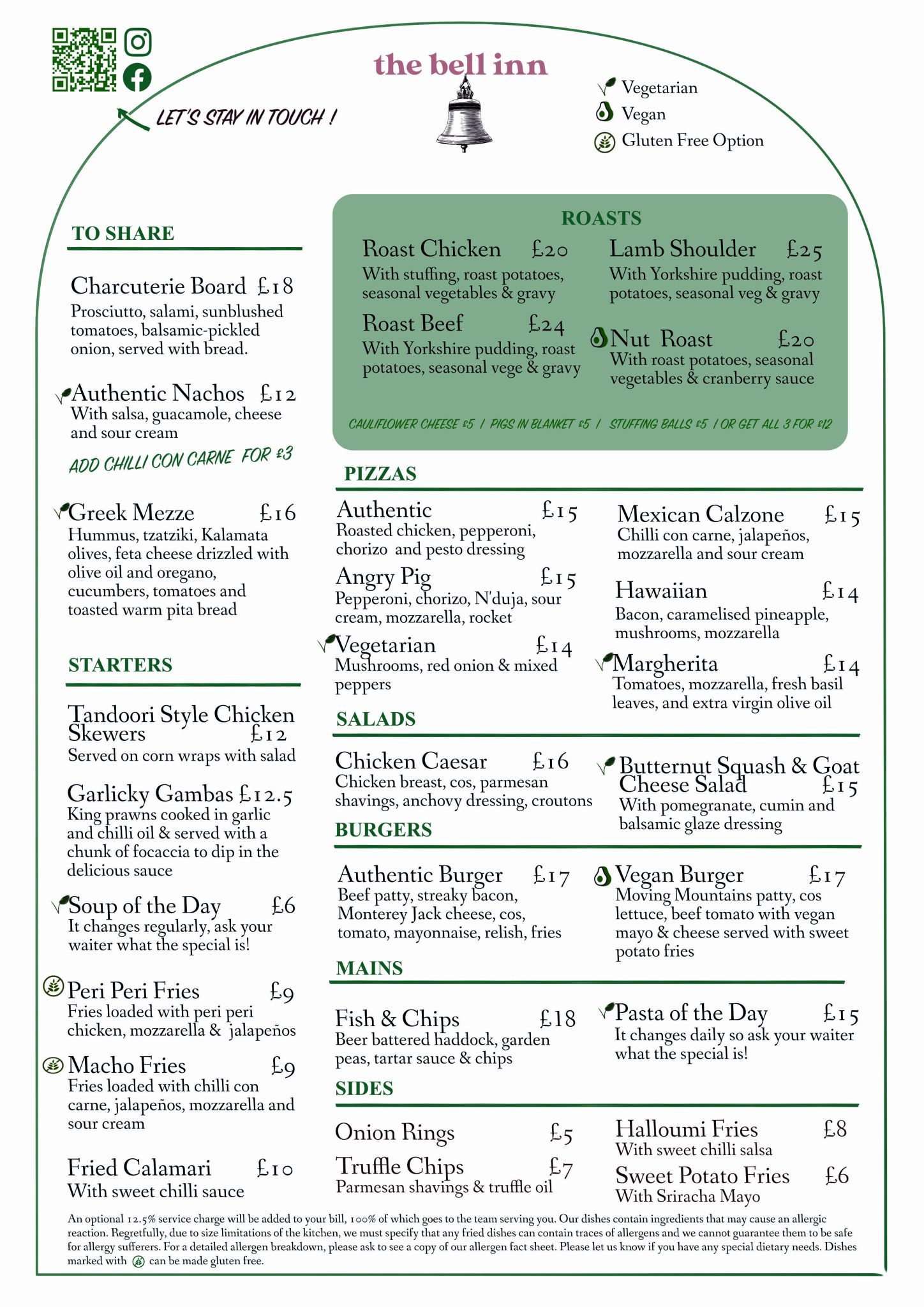 bell sunday menu the bell inn hampton sunday menu