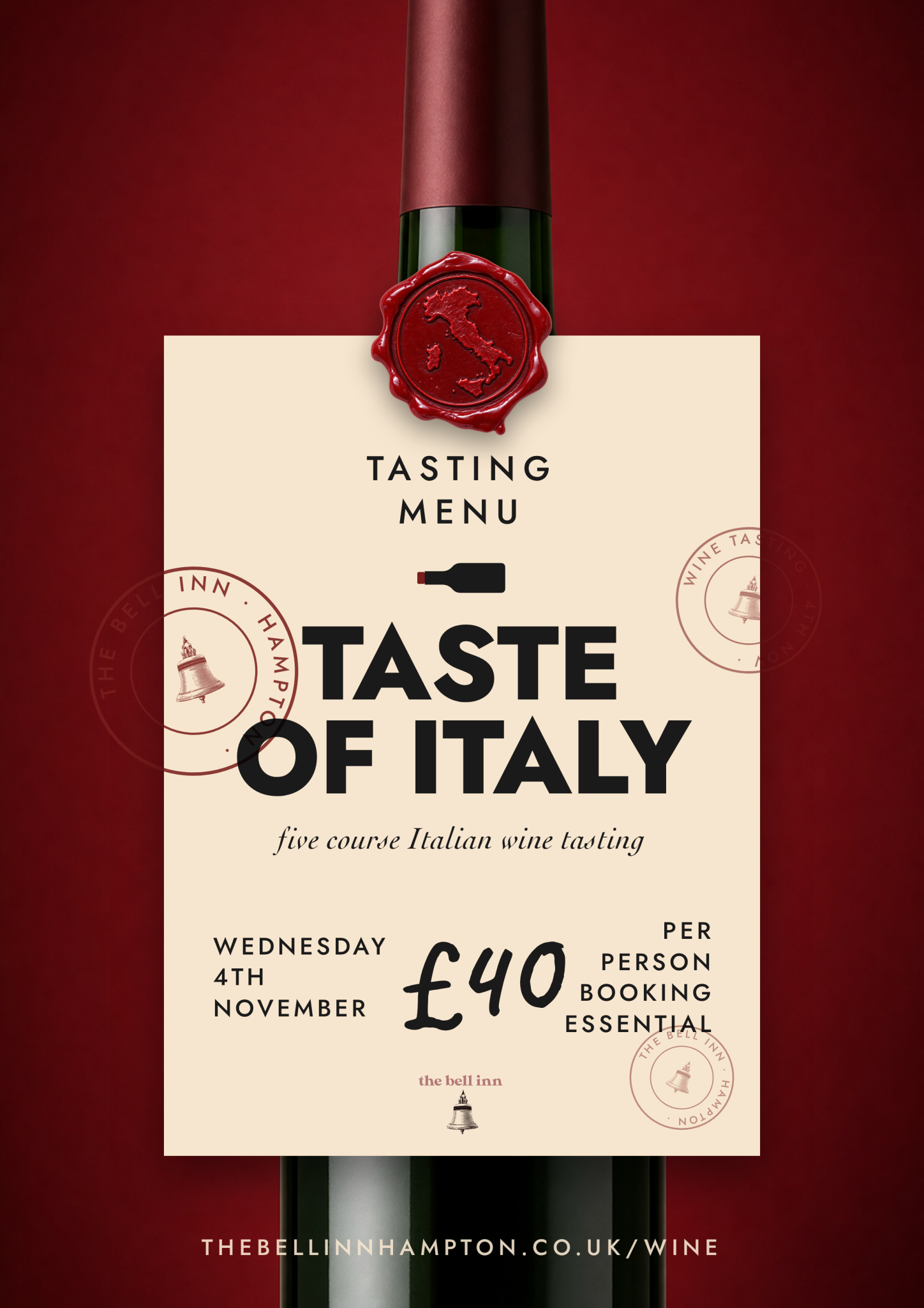 taste of Italy wine tasting evening hampton
